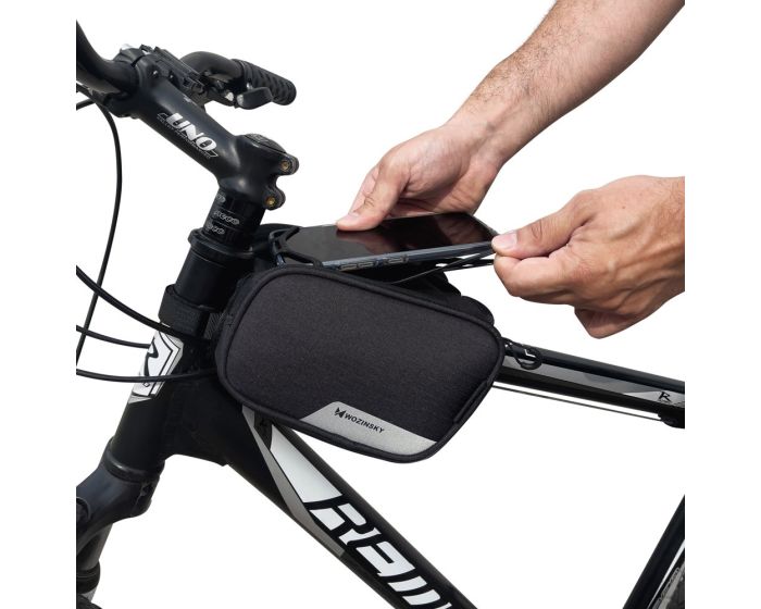 Wozinsky Bike Front Storage Bag 1.5L (WBB14BK) Τσαντάκι Ποδηλάτου με Θέση για Smartphone έως 6.5'' - Black