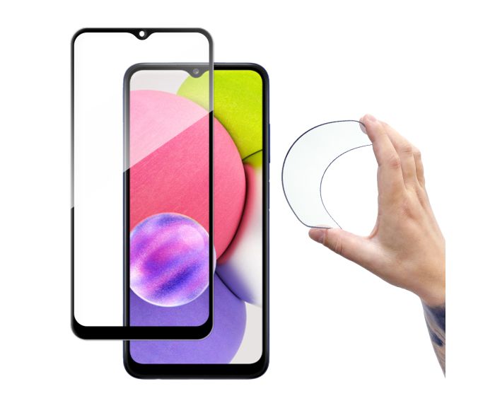 Wozinsky Nano Flexi Full Face Black Αντιχαρακτικό 9H Hybrid Screen Protector (Samsung Galaxy A03s)