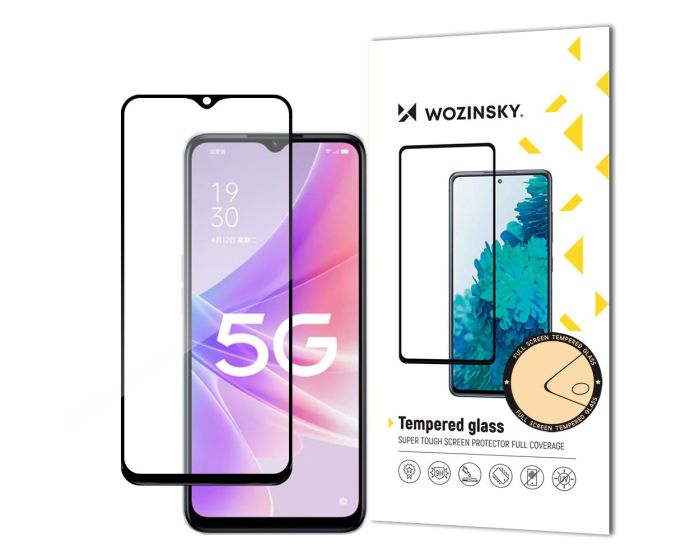 Wozinsky Full Glue Full Face Case Friendly Black Αντιχαρακτικό Γυαλί 9H Tempered Glass (Realme Narzo 50)