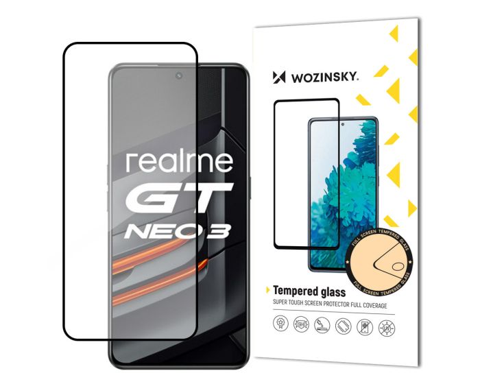Wozinsky Full Glue Full Face Case Friendly Black Αντιχαρακτικό Γυαλί 9H Tempered Glass (Realme GT Neo 3)