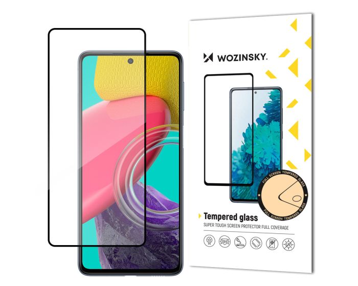 Wozinsky Full Glue Full Face Case Friendly Black Αντιχαρακτικό Γυαλί 9H Tempered Glass (Samsung Galaxy M53 5G)