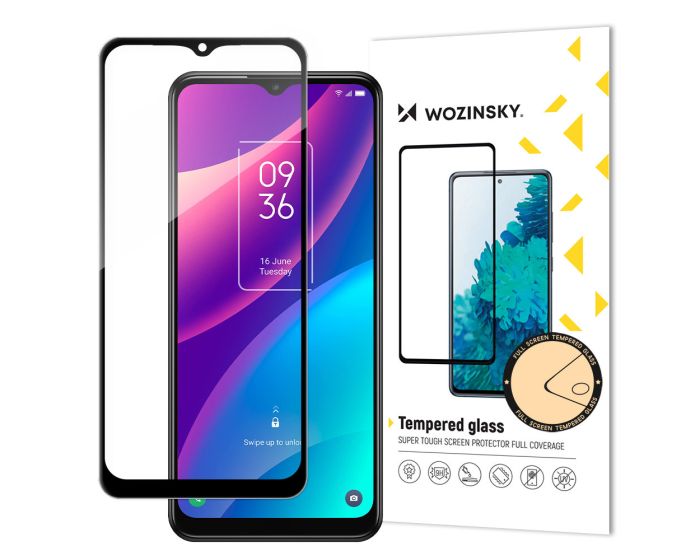 Wozinsky Full Glue Full Face Case Friendly Black Αντιχαρακτικό Γυαλί 9H Tempered Glass (TCL 30 SE)