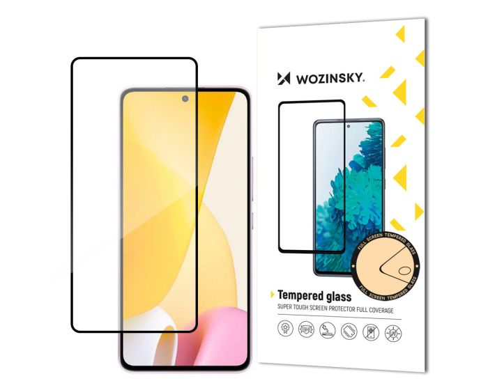 Wozinsky Full Glue Full Face Case Friendly Black Αντιχαρακτικό Γυαλί 9H Tempered Glass (Xiaomi 12 Lite)