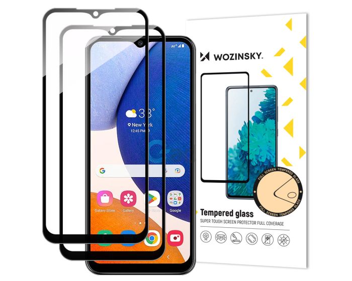 Wozinsky Full Glue Full Face Case Friendly 2Pack Black Αντιχαρακτικό Γυαλί 9H Tempered Glass (Samsung Galaxy A14 4G / 5G)