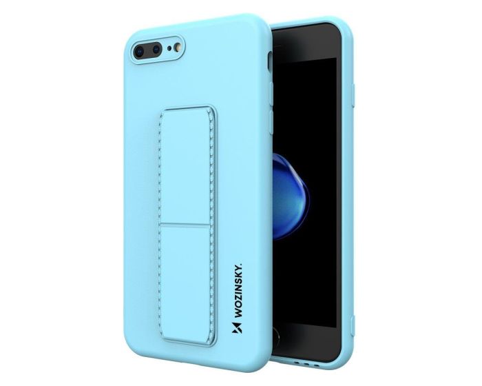 Wozinsky Kickstand Flexible Silicone Case - Θήκη Σιλικόνης με Stand Light Blue (iPhone 7 Plus / 8 Plus)