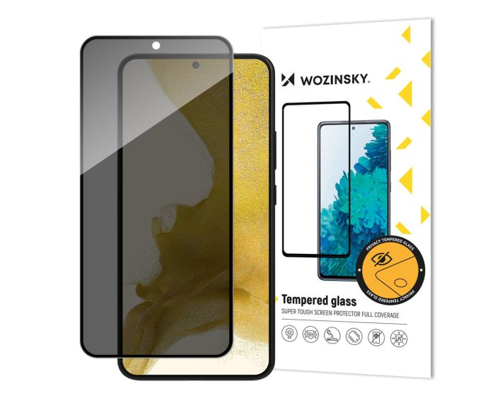 Wozinsky Privacy 3D Full Glue Full Face Αντιχαρακτικό Γυαλί Tempered Glass Black Frame (Samsung Galaxy S23)