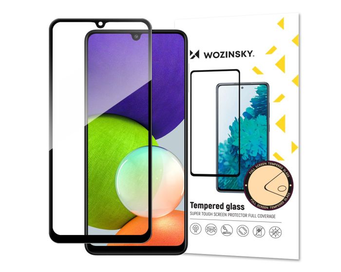 Wozinsky Full Glue Full Face Case Friendly Black Αντιχαρακτικό Γυαλί 9H Tempered Glass (Samsung Galaxy A22 4G)