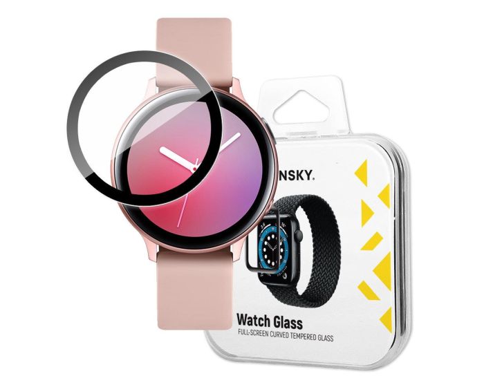 Wozinsky Hybrid 3D Full Face Αντιχαρακτικό Γυαλί 7H Tempered Glass Μαύρο (Samsung Galaxy Watch Active 2 40mm)