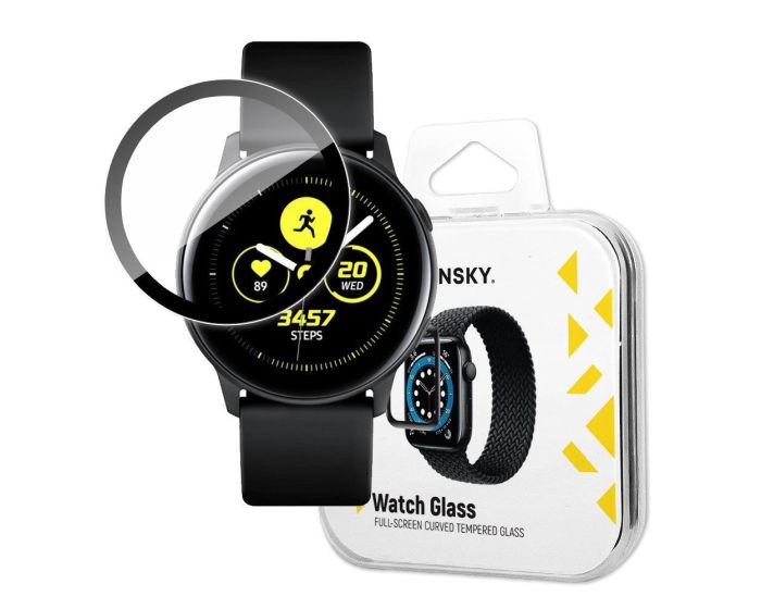 Wozinsky Hybrid 3D Full Face Αντιχαρακτικό Γυαλί 7H Tempered Glass Μαύρο (Samsung Galaxy Watch Active)