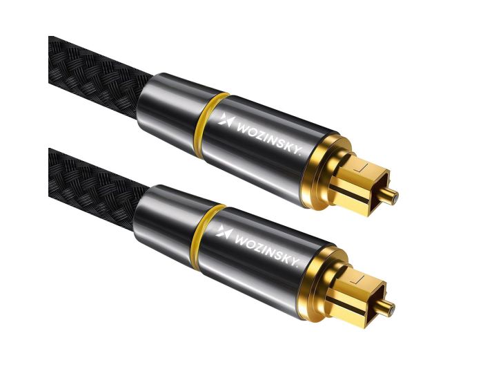 Wozinsky Toslink SPDIF Braided Audio Optical Fiber Cable (WOPT-20) Οπτικό Καλώδιο 2m Black