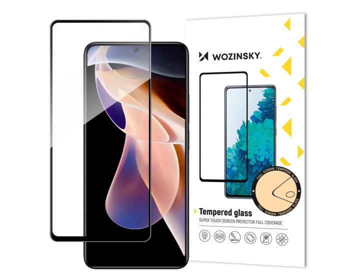 Wozinsky Full Glue Full Face Case Friendly Black Αντιχαρακτικό Γυαλί 9H Tempered Glass (Xiaomi Poco X4 NFC 5G / Redmi Note 11 Pro Plus 5G)