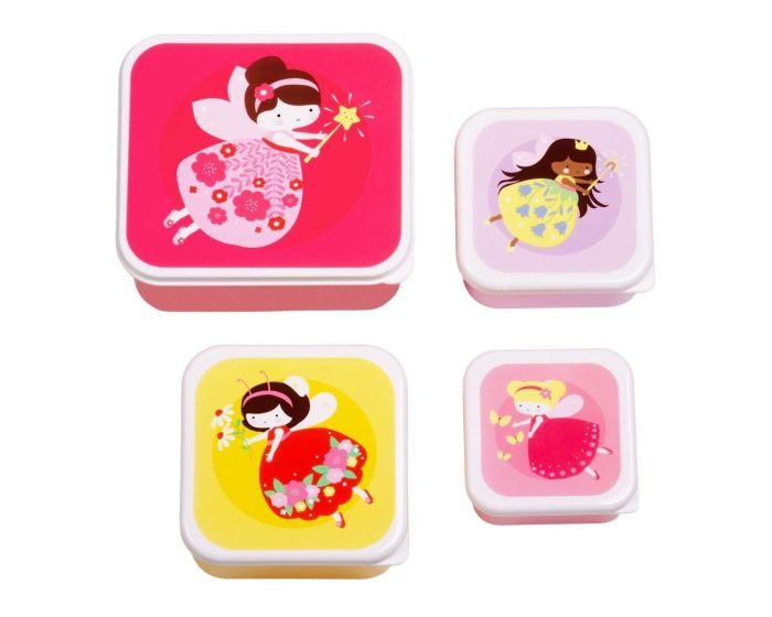 A Little Lovely Company Lunch Box 4x Set Δοχεία Φαγητού - Fairy