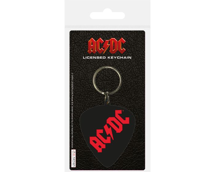 AC/DC (Plectrum) Rubber Keychain - Μπρελόκ