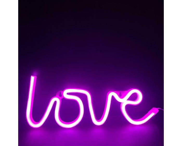 ACA 118 Neon LED Light Φωτιστικό Love - Ροζ