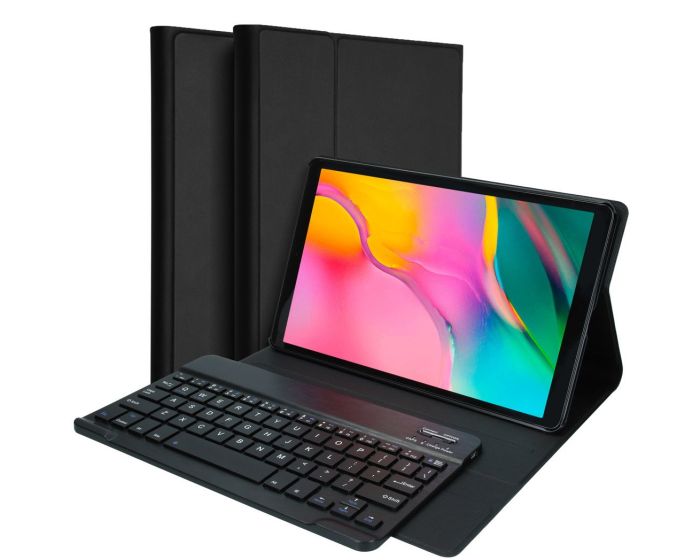 Accezz Bluetooth Keyboard Book Case Θήκη με Πληκτρολόγιο - Black (Samsung Galaxy Tab A 10.1 2019)