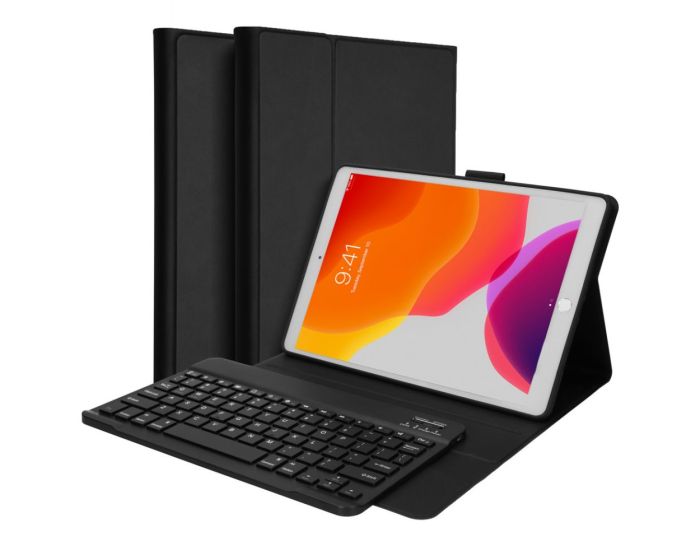 Accezz Bluetooth Keyboard Book Case Θήκη με Πληκτρολόγιο - Black (iPad 10.2 2019 / 2020 / 2021)