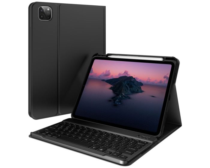 Accezz Bluetooth Keyboard Book Case Θήκη με Πληκτρολόγιο - Black (iPad Pro 2018 / 2020 / Air 4 2020)