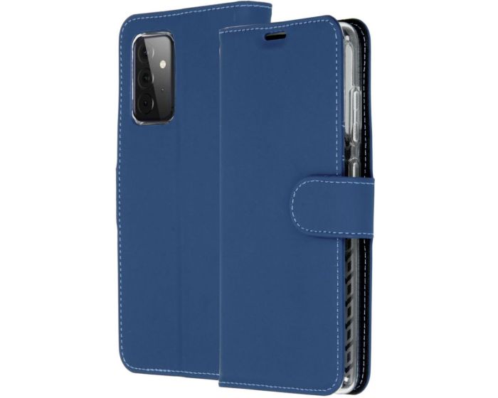 Accezz Booklet Wallet Case Θήκη Πορτοφόλι με Stand - Blue (Samsung Galaxy A72 4G / 5G)