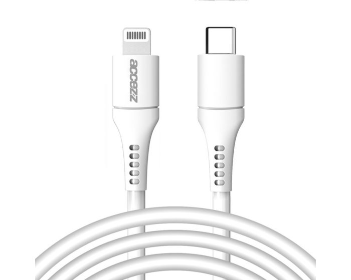 Accezz MFI Certified Type-C to Lightning Cable Καλώδιο 2m - White
