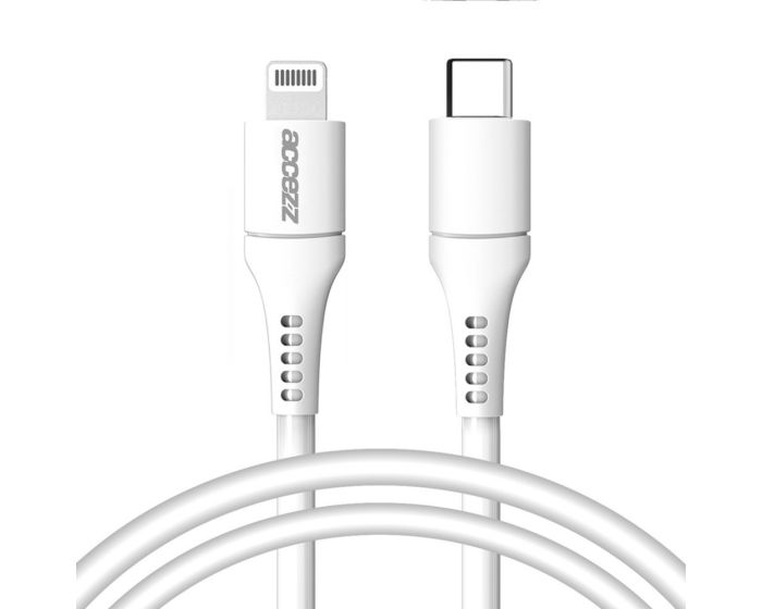 Accezz MFI Certified Type-C to Lightning Cable Καλώδιο 1m - White