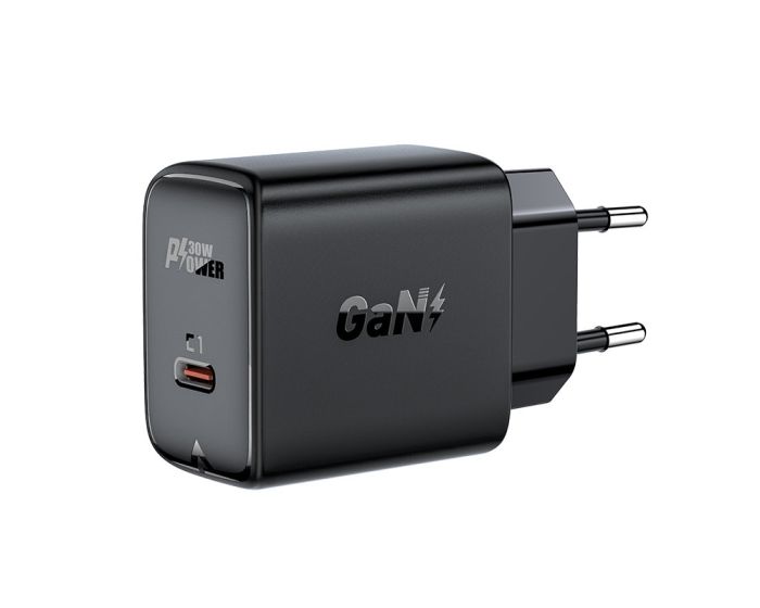 Acefast A21 GaN Wall Charger 30W Type-C PD QC 3.0 - Black