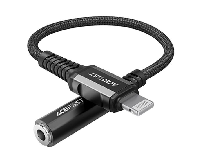 Acefast C1-05 Audio Cable MFI Lightning to 3.5mm Headphone Jack AUX 18cm - Black