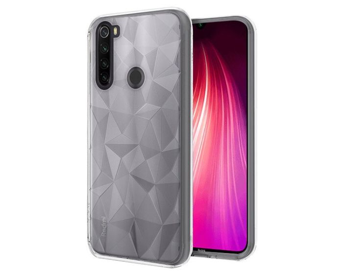 Forcell Air Prism 3D Pattern Flexible Θήκη Σιλικόνης Clear (Xiaomi Redmi Note 8T)