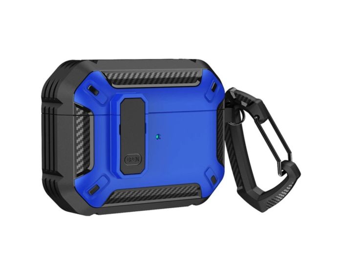 Armor Shockproof Airpods 4 Case with Carabiner Θήκη για Apple AirPods 4 - Blue