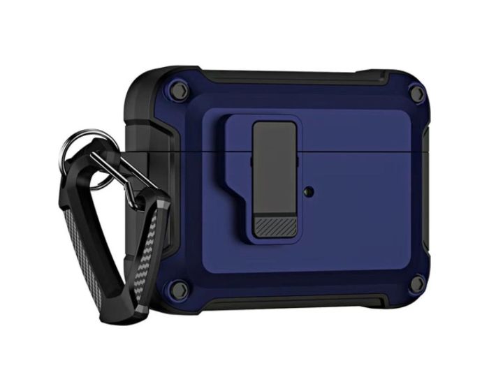 Pro Armor Airpods 4 Case with Carabiner Ανθεκτική Θήκη για Airpods 4 - Blue