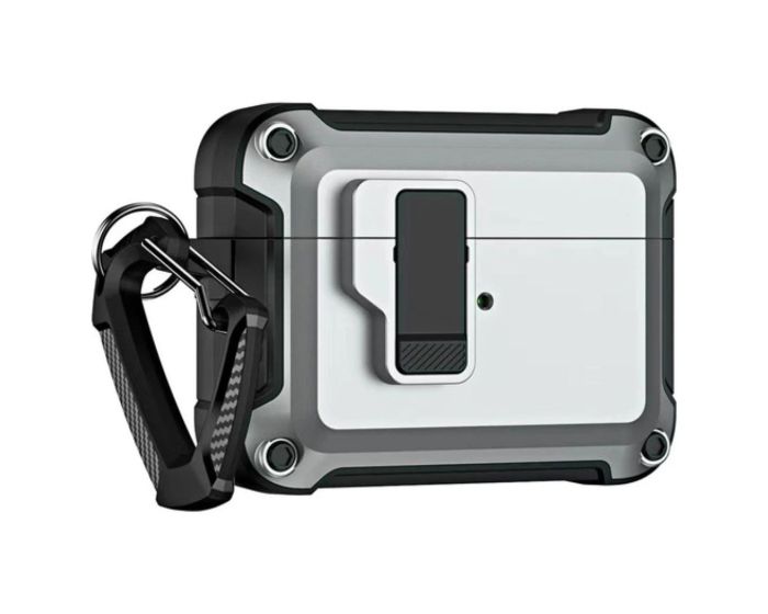 Pro Armor Airpods 4 Case with Carabiner Ανθεκτική Θήκη για Airpods 4 - Gray