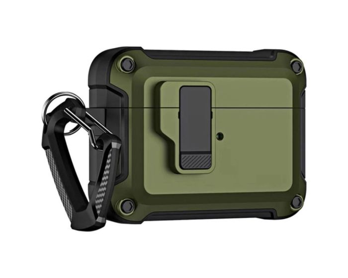 Pro Armor Airpods 4 Case with Carabiner Ανθεκτική Θήκη για Airpods 4 - Green