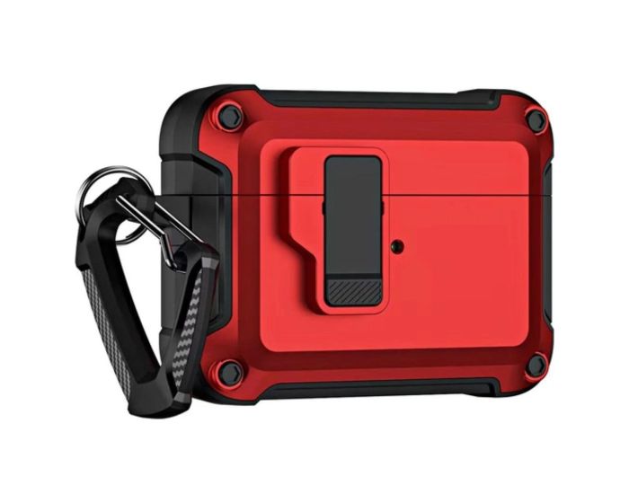 Pro Armor Airpods 4 Case with Carabiner Ανθεκτική Θήκη για Airpods 4 - Red