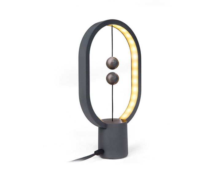 Allocacoc Heng Balance Mini Plastic Lamp Ellipse Φωτιστικό με Διακόπτη από Μαγνήτες - Dark Grey