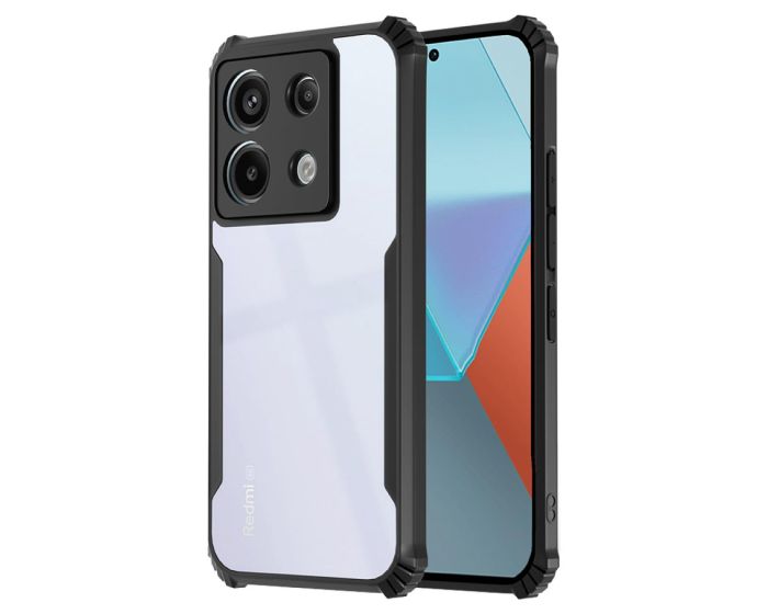 Anti-Drop Shock-Absorbing Hybrid Case Clear / Black (Xiaomi Redmi Note 13 Pro 4G / Poco M6 Pro 4G)