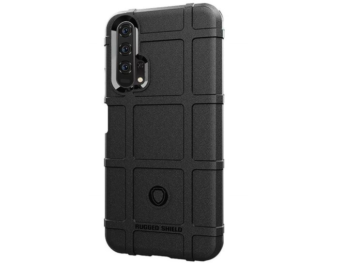 Anti Shock Rugged Armor Square Grid Tough Case Black (Huawei Nova 5T / Honor 20)