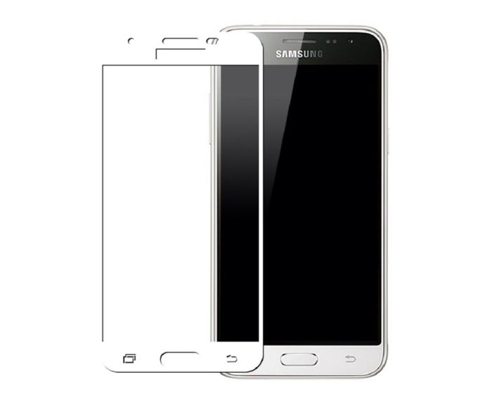 3D Full Face 9H Tempered Glass Screen Protector - Λευκό (Samsung Galaxy J3 2017)