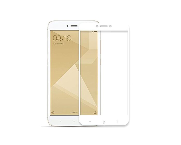 5D Full Face 9H Tempered Glass Screen Protector - Λευκό (Xiaomi Redmi 4X)
