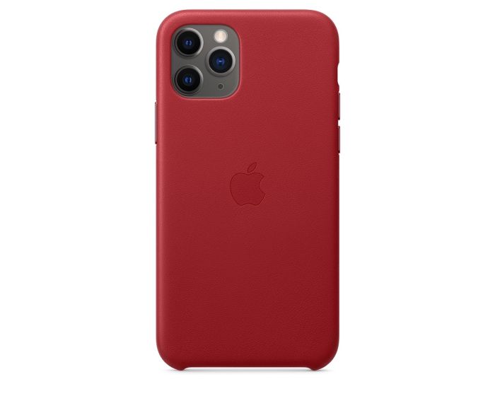 Apple Official Leather Cover (MWYF2ZM/A) Δερμάτινη Θήκη Red (iPhone 11 Pro)