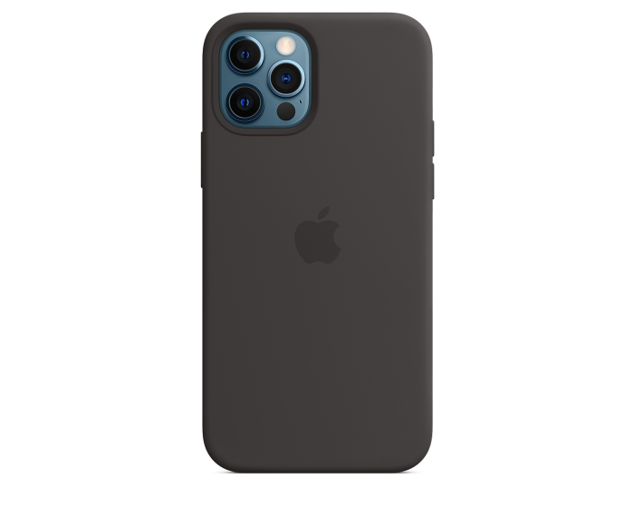 Apple Official Silicone Case (MHL73ZM/A) with MagSafe Black (iPhone 12 / 12 Pro)