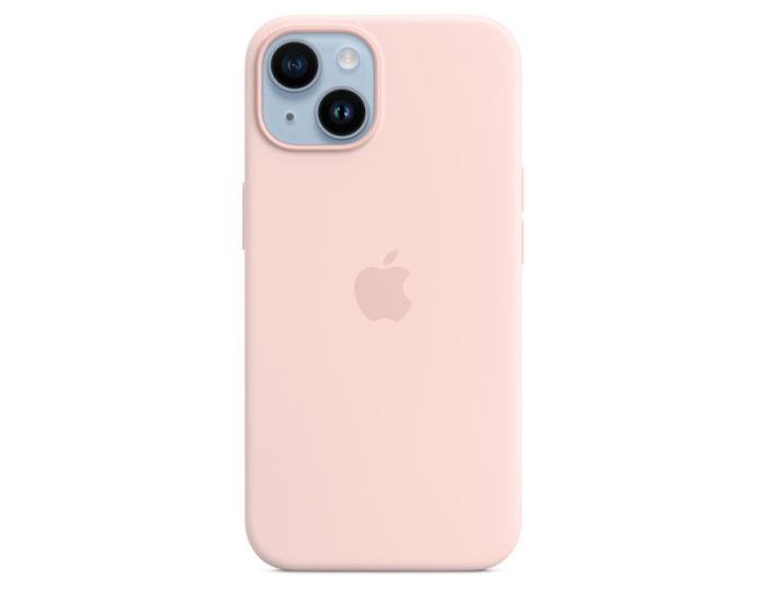 Apple Official Silicone Case (MPRX3ZMA) with MagSafe Chalk Pink (iPhone 14)