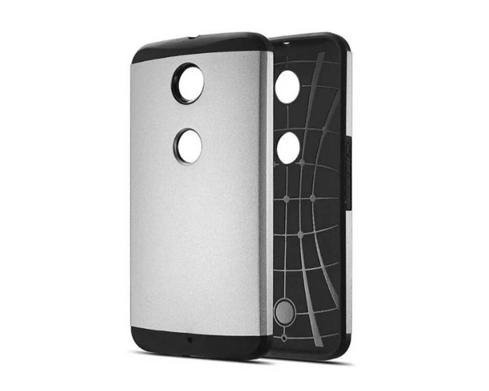 Θήκη Πλαστική Armor Case OEM Ασημί (Google Nexus 6)