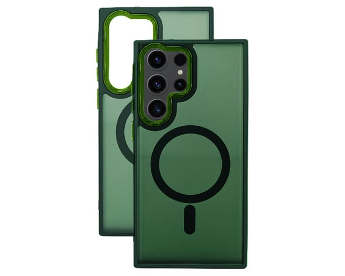 MagSafe Hybrid Case Back Cover Green (Samsung Galaxy S23 Ultra)