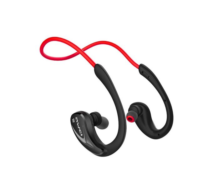 AWEI A880BL Bluetooth Sports Earphones Ασύρματα Ακουστικά Red