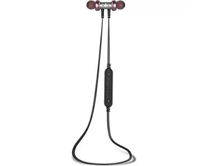 AWEI B923BL Bluetooth Sports Magnetic Earphones Ασύρματα Ακουστικά Rose Gold