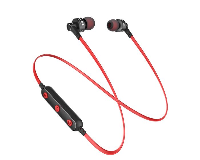 AWEI B990BL Bluetooth Wireless Sports Earphones Ασύρματα Ακουστικά Red