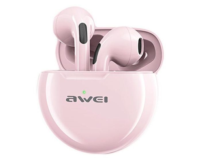 AWEI TWS T17 Bluetooth Earphone Wireless Earbuds with Charging Box - Pink