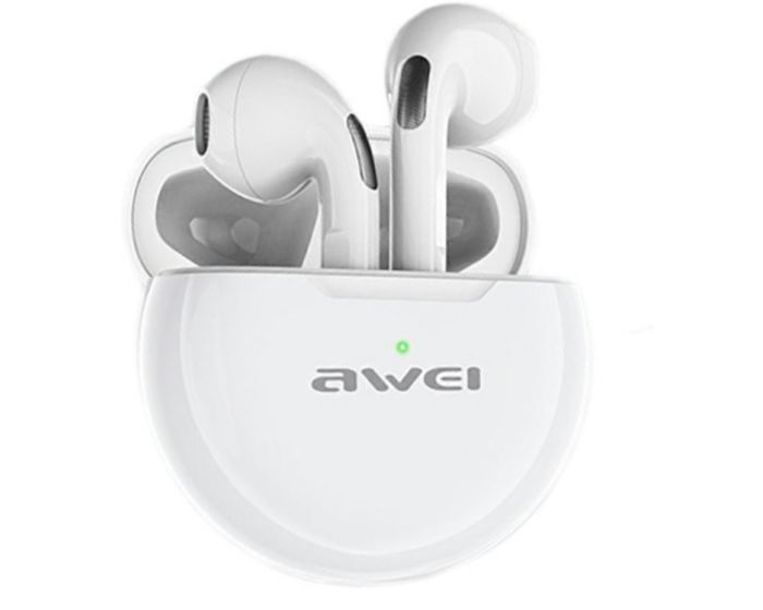 AWEI TWS T17 Bluetooth Earphone Wireless Earbuds with Charging Box - White