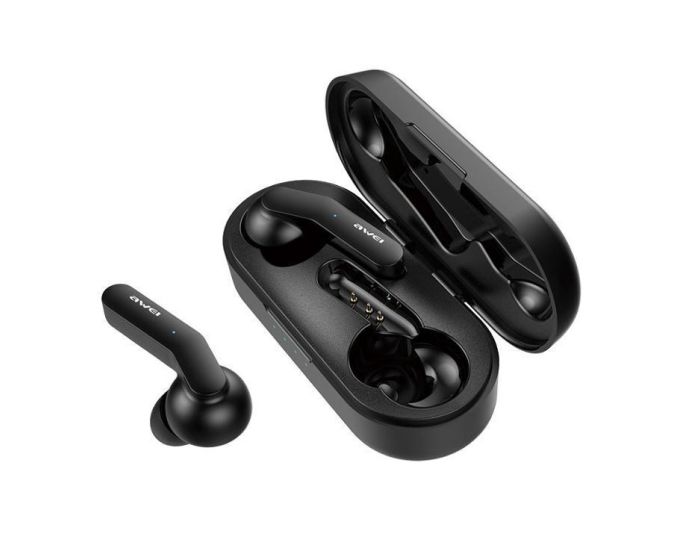 AWEI TWS T10C Wireless Bluetooth Stereo Earbuds with Charging Box - Black