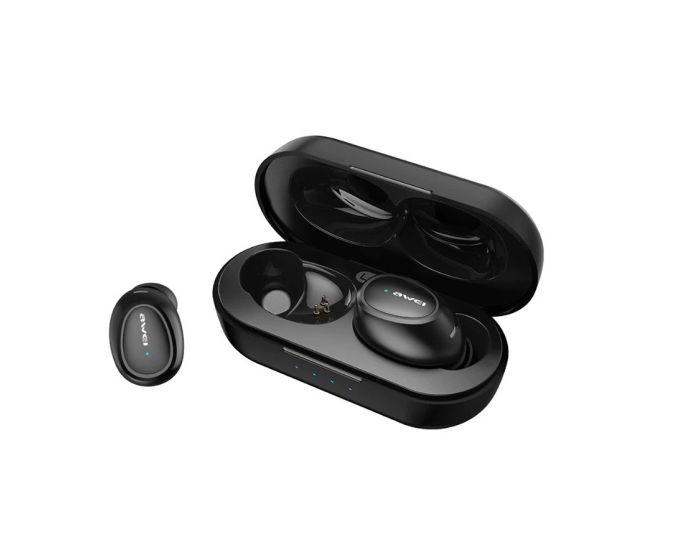 AWEI TWS T16 Wireless Bluetooth Stereo Earbuds with Charging Box - Black