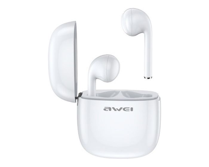 AWEI TWS T28 Wireless Bluetooth Stereo Earbuds with Charging Box - White